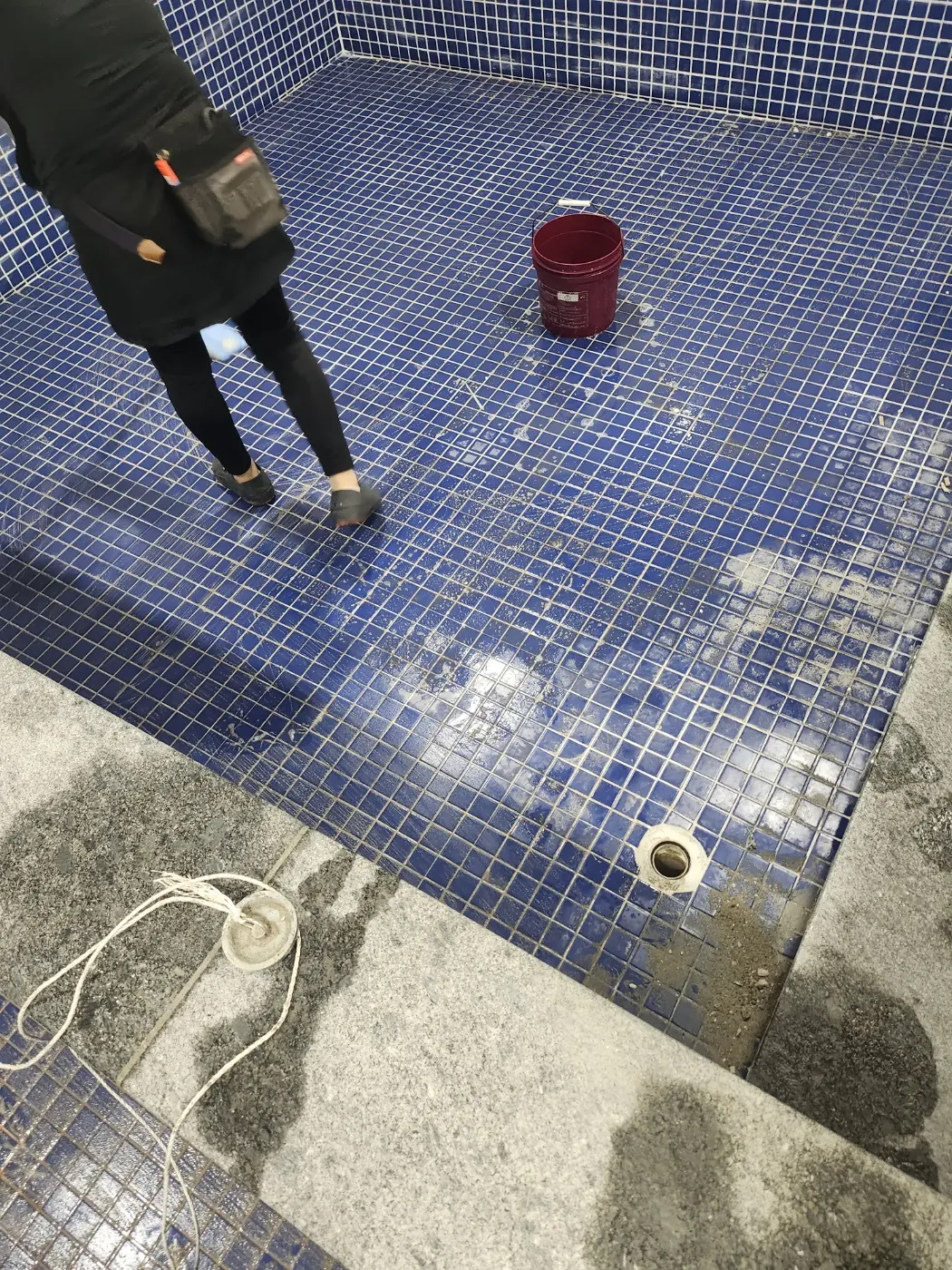 타일 줄눈 세정 — 칠곡군 목욕탕청소 현장