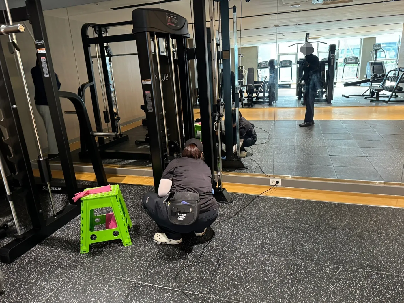 머신존 정리 — 칠곡군 헬스장청소 현장