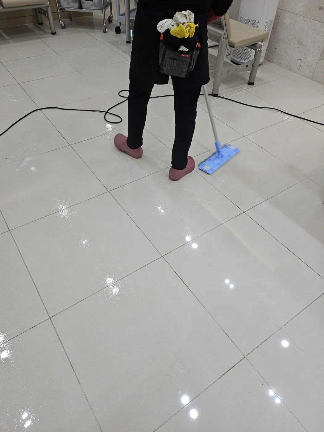 세정 진행 — 개진면 병원청소 현장
