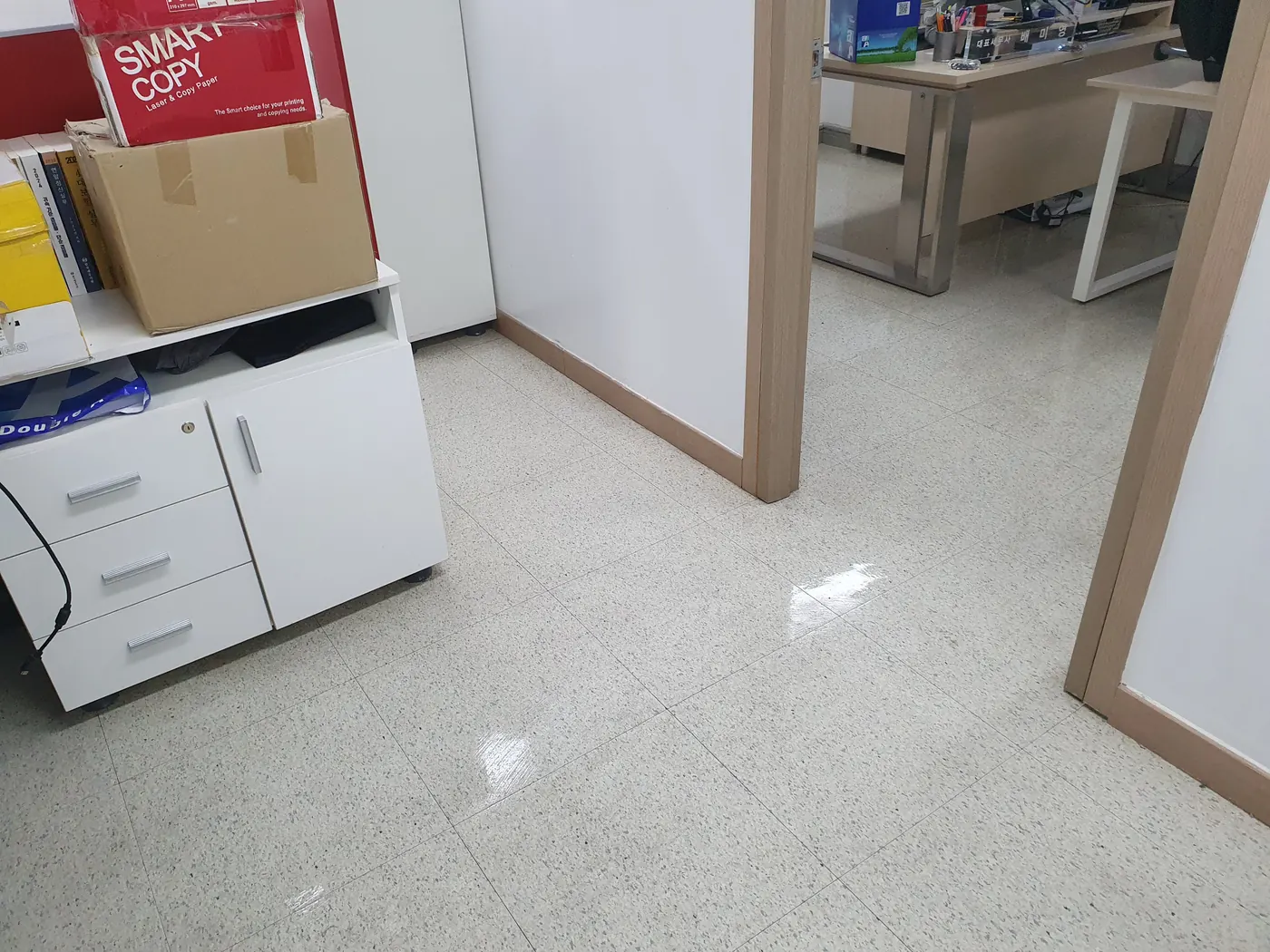 칠곡군 사무실청소 시공 현장 — 작업 완료 상태