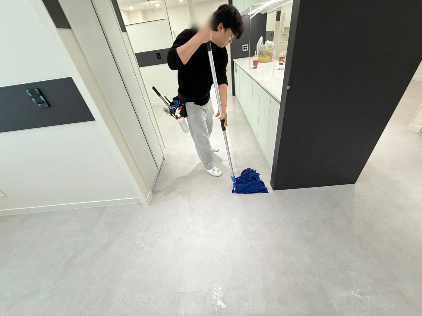 작업 진행 — 칠곡군 상가청소 현장