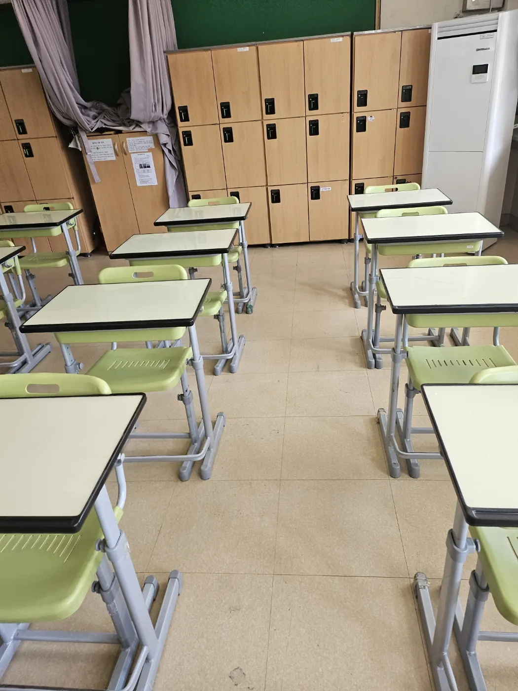 감문면 학교청소 시공 현장 — 교실 마감