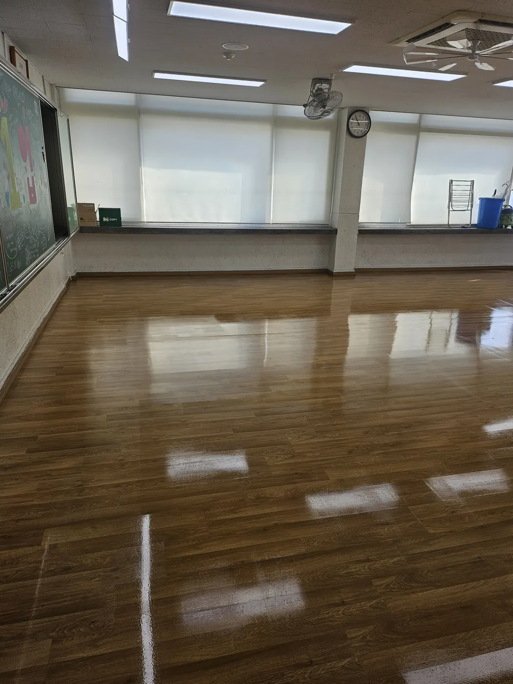 왁스 재코팅 — 포항 남구 학교청소 현장