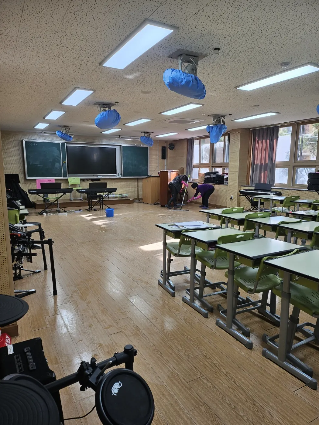 세정 진행 — 칠곡군 학교청소 현장