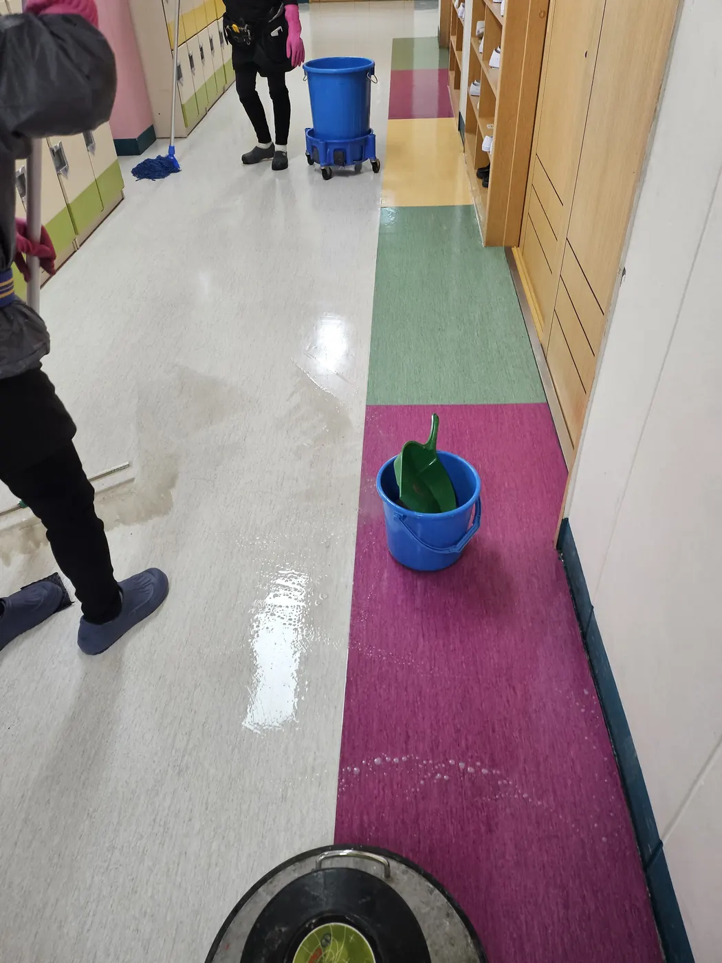 세정 진행 — 칠곡군 학교청소 현장
