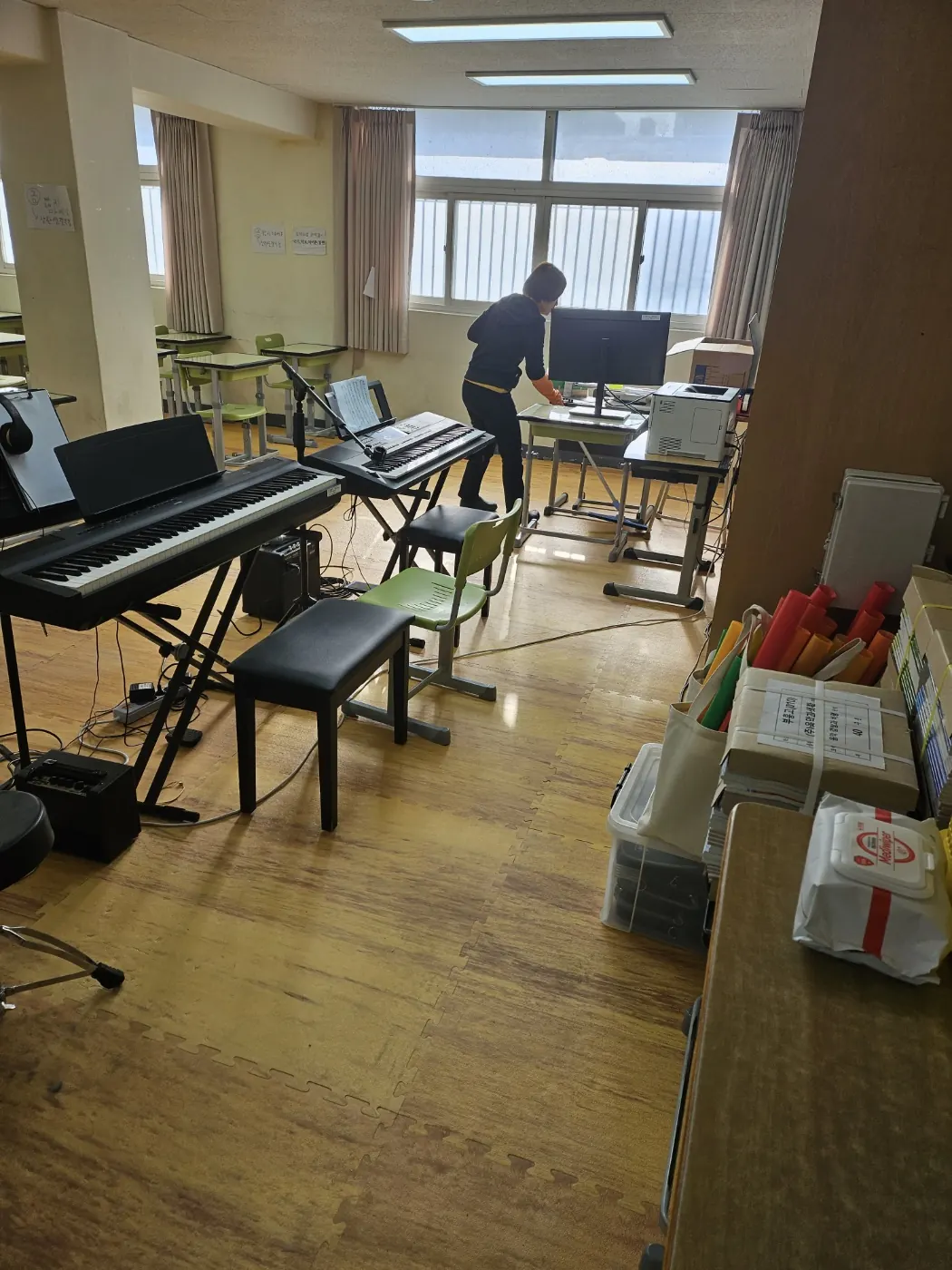 특별실 작업 — 금호읍 학교청소 현장
