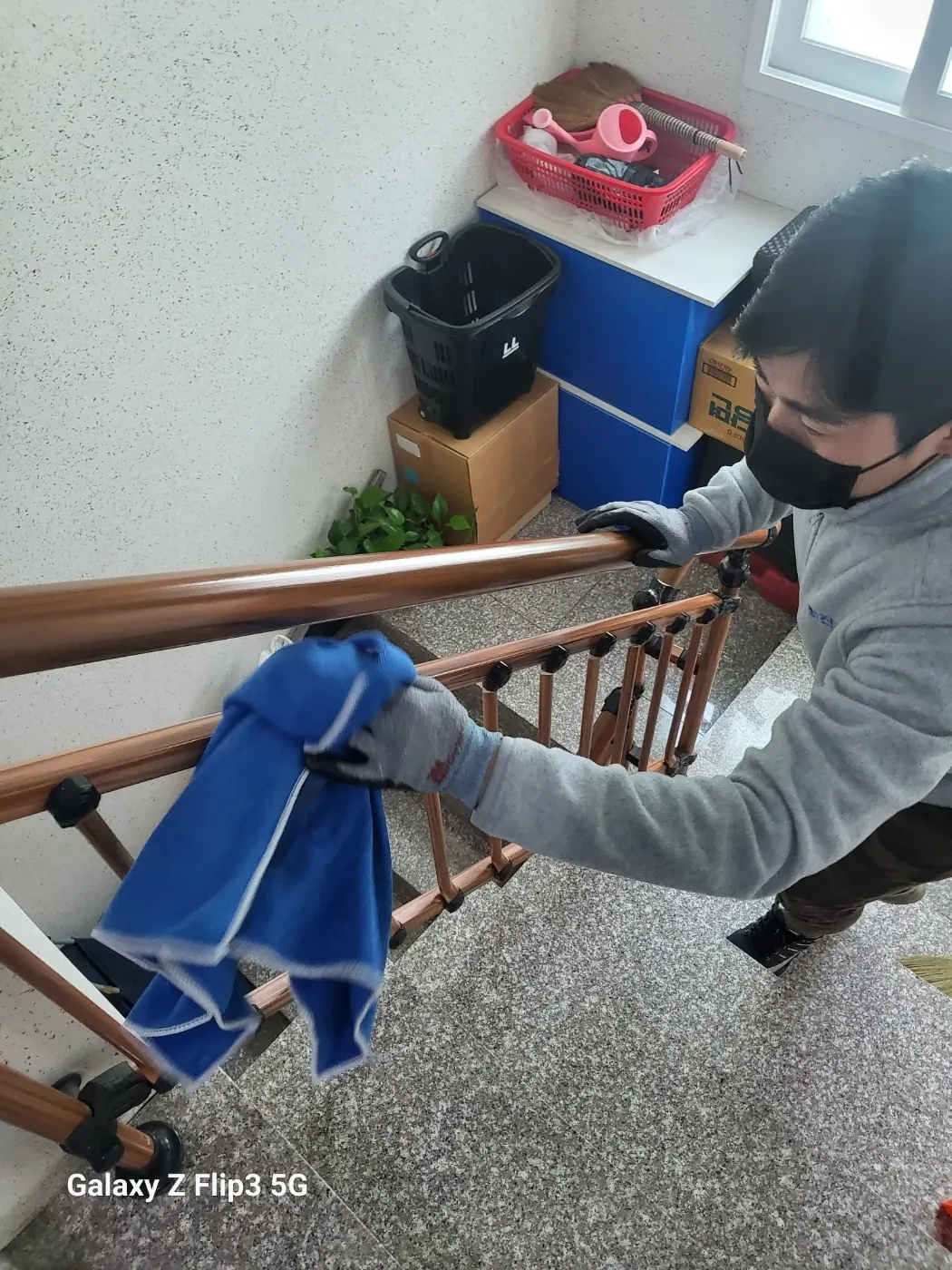 경북남부 계단청소 시공 현장 — 계단실 마감